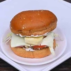 Paneer Cheese Burger (पनीर चीज़ बर्गर)